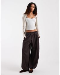 Vero Moda - Poplin Wide Balloon Trousers - Lyst
