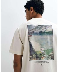 Abercrombie & Fitch - Floral Back Graphic Heavyweight T-shirt - Lyst