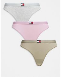 Tommy Hilfiger - 3 Pack Flag Detail Lingerie Thong - Lyst