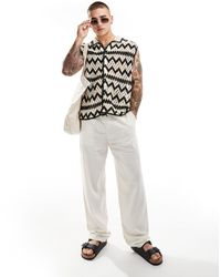 Bershka - Crochet Patterned Shirt Vest - Lyst