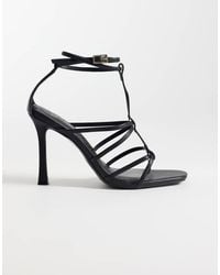 ASOS - Natalia Caged T Bar High Heel Sandals - Lyst