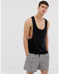 ASOS Organic Vest With Extreme Racer Back - Black