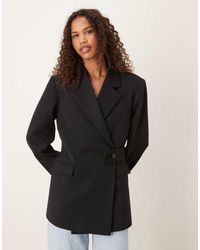 ASOS - Tailored Relaxed Blazer With Belt Detail - Lyst