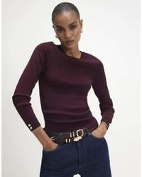 River Island - Rib Knit Layered Trim Top - Lyst