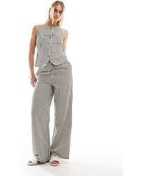 New Look - Pantalon large d'ensemble à rayures - Lyst