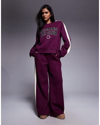 ASOS - Weekend Collective Co-Ord Heavyweight Straight Leg Jogger With Ski Club Design - Lyst