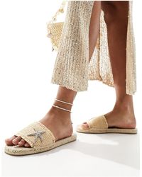 South Beach - Starfish Embellished Espadrille Mule Sandals - Lyst