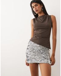 ASOS - Mixed Sequin Mini Skirt - Lyst