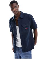 Tommy Hilfiger - Essential Solid Short Sleeve Overshirt - Lyst