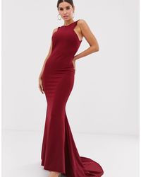 club l low back crepe detail fishtail wedding dress