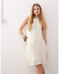 Reclaimed Vintage - Mini Dress With Scarf Detail - Lyst