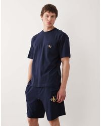 Calvin Klein - Icon Cotton Stretch Loungewear Monogram Shorts - Lyst