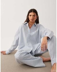 Calvin Klein - Relaxed Poplin Long Sleeve Shirt Co-Ord - Lyst