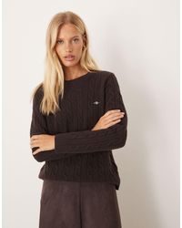 GANT - – strickpullover aus reiner lammwolle - Lyst