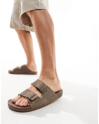 Reef - – ojai – sandalen aus braunem wildleder mit zwei riemchen - Lyst
