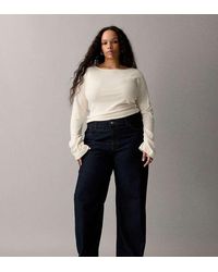 Noisy May - Alexa Mid Rise Wide Leg Jeans - Lyst
