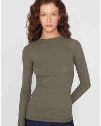 Tezenis - Long Sleeve Round Neck Ribbed Top - Lyst