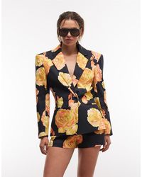 ASOS - Blazer With Nipped Waist And Power Shoulder - Lyst