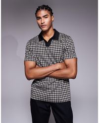 River Island - Open Neck Polo Top - Lyst