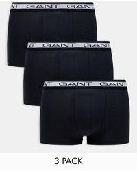 GANT - 3 Pack Trunks With Logo Waistband - Lyst