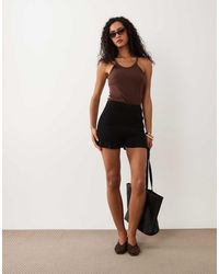 ASOS - Linen Blend Shirred Knicker Shorts - Lyst