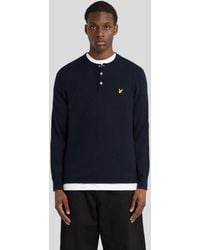 Lyle & Scott - Mid Knits Cotton Merino Henley Jumper - Lyst