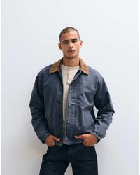 Abercrombie & Fitch - Zip Up Canvas Worker Jacket - Lyst