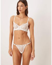 KAT THE LABEL - Sofia Floral Mesh Lingerie Thong - Lyst