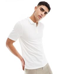 Brave Soul - Textured Knit Polo - Lyst