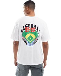 Jack & Jones - T-shirt oversize avec imprimé baseball japonais au dos - Lyst