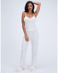 Boux Avenue - Heart Ribbed Modal Long Pyjama Set Cami Top And Trousers Pj - Lyst