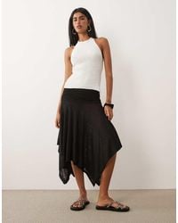 ASOS - Sheer Mesh Hanky Hem Skirt - Lyst