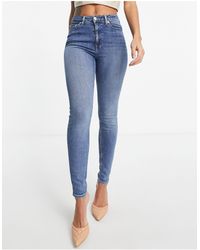 ASOS High Rise Ridley 'skinny' Jeans - Blue