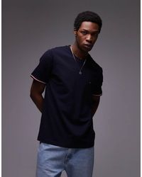 Tommy Hilfiger - T-Shirt Met Een Gekleurd Randje - Lyst