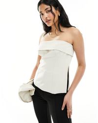 4th & Reckless - Tailored Side Split Button Back Top - Lyst