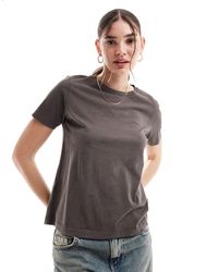Mango - T-shirt à encolure arrondie - marron délavé - Lyst