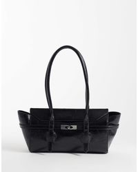 ASOS - Tote-bag mit schlossdetail und schulterriemen - Lyst