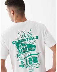 Only & Sons - Relaxed Fit T-shirt With Coffee Shop Back Print - Lyst