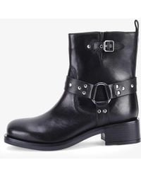 OFF THE HOOK - 'Stratford' High-Ankle With Side Zip Block Heel Leather Boots - Lyst