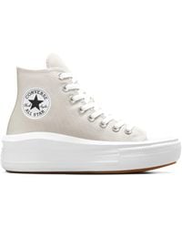 Converse - – chuck taylor all star hi move – sneaker den farben fossilised/weiß/schwarz mit plateausohle - Lyst