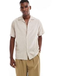 Jack & Jones - Revere Collar Linen Blend Shirt - Lyst