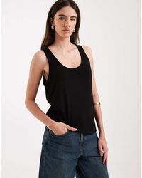 ASOS - Sheer Loose Fit Scoop Neck Vest - Lyst