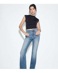 Stradivarius - Tall D74 Bell Bottom Stretch Slit Jeans - Lyst