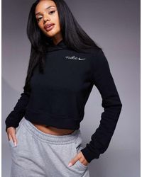 Nike - Embroidered Logo Cropped Hoodie - Lyst