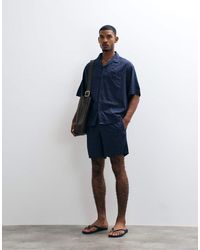 ASOS - Oversized Revere Seersucker Shirt - Lyst