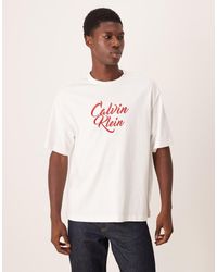 Calvin Klein - Large Script Graphic T-shirt - Lyst