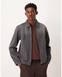 ASOS - Bomber style veste en jean - épais délavé - Lyst