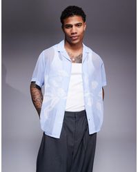 ASOS - – kastiges, transparentes hemd - Lyst