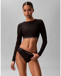 Calvin Klein - Logo Waistband Bikini Bottom - Lyst