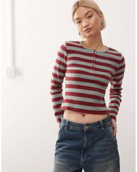 Reclaimed Vintage - Long Sleeve Henley Top - Lyst